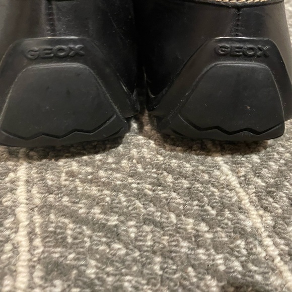 Geox Mens driving loafer - Black with beige stitching - Picture 2 of 3